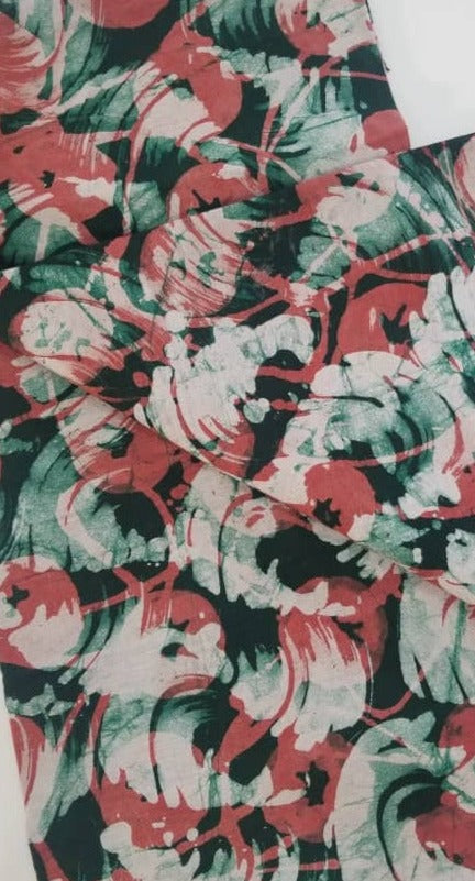 Green red with white waves
