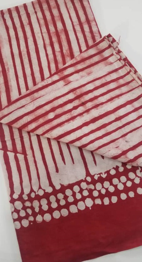 Classic Red and white Batik Fabric
