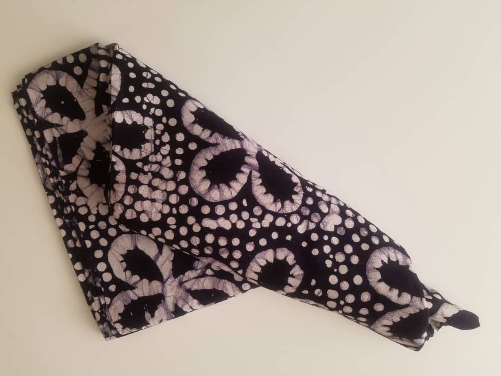 Black And White Fabric With Flowers and Doted Prints