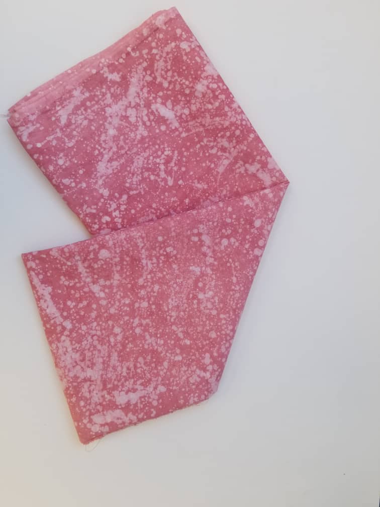 Pink And White Dotted Batik Fabric