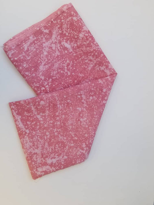 Pink And White Dotted Batik Fabric
