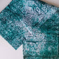 Green And White Batik Fabric