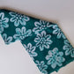 Green And White flowers Batik Fabric