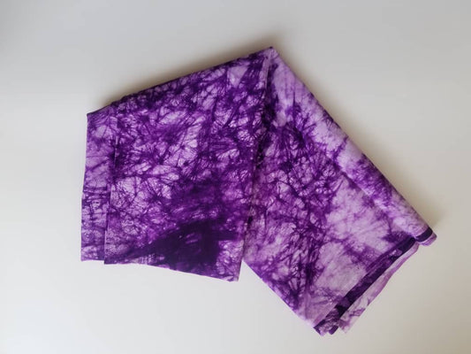 Purple And White Batik Fabric