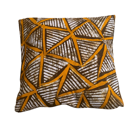 White lines Yellow Triangles cushions