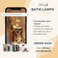 Brown Orange star table lamp