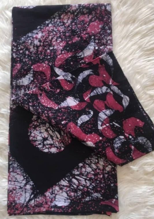 Black Squares with pink and white Prints