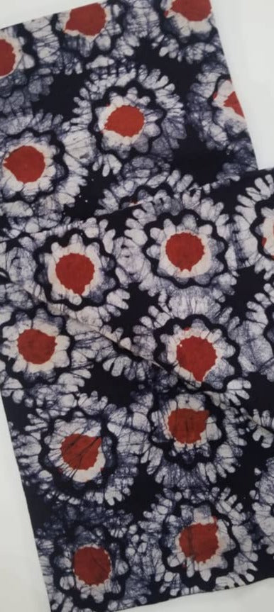 Black,white prints with red cherries