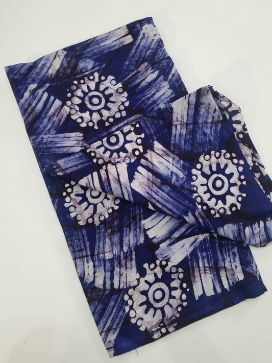 Blue and White printed flowers