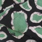 Black with Green and white Giraffe print