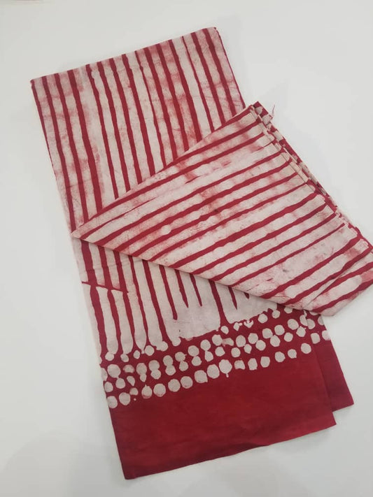 Classic Red and white Batik Fabric