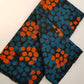 Blue and Orange dotted Batik fabric