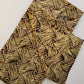Cream and Coffee Brown printed Batik Fabric
