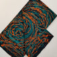 Green and Orange Circular Printed Batik Fabric