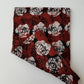 Maroon with White flowers Batik Fabric