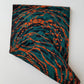 Green and Orange Circular Printed Batik Fabric