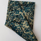 Blue and Cream Stained Batik Fabric