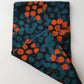 Blue and Orange dotted Batik fabric