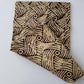 Cream and Coffee Brown printed Batik Fabric