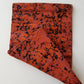 Orange and Black Printed Batik Fabric