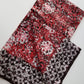 Pink Flowers with white and Black Patterns Fabric