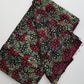 Green And Red Flowers Batik Fabric