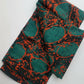 Orange and Green Prints Batik Fabric