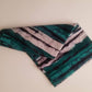 Green And White printed Batik Fabric