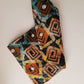Squared Multi colored Batik Fabric